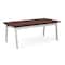 Lesro Newport Coffee Table Metal Frame 20x40in High Pressure Laminate Top, Silver, Cocoa Walnut top NP0840 - alternate 2